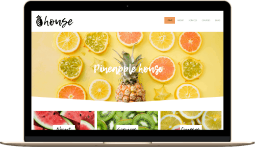Pineapple House Web Design Mock up